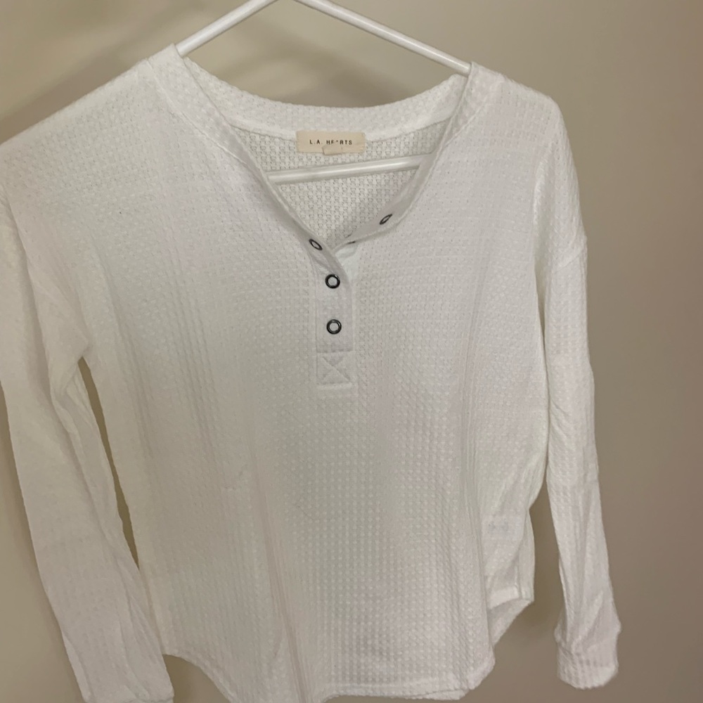 LA HEARTS waffle knit long sleeved top